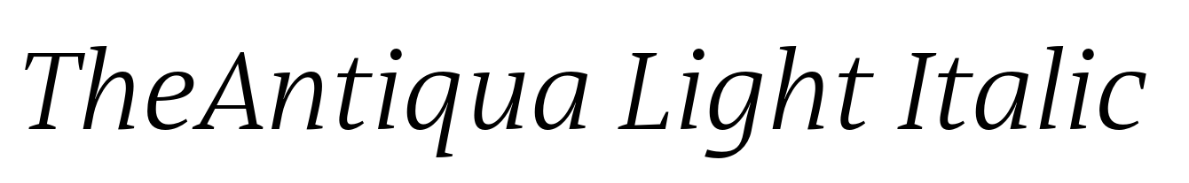 TheAntiqua Light Italic